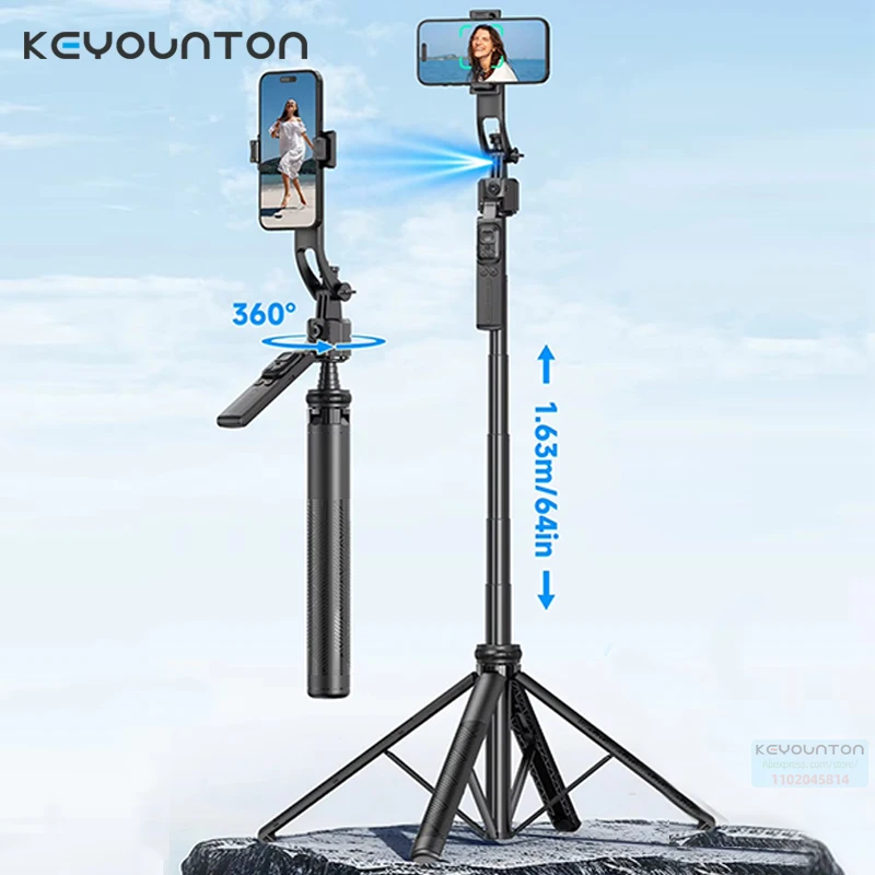 

Селфи-палка C17 с Bluetooth-пультом, интеллектуальным отслеживанием AI, стабилизацией и функцией панорамирования/наклона, полностью автоматический штатив для фотосъемки