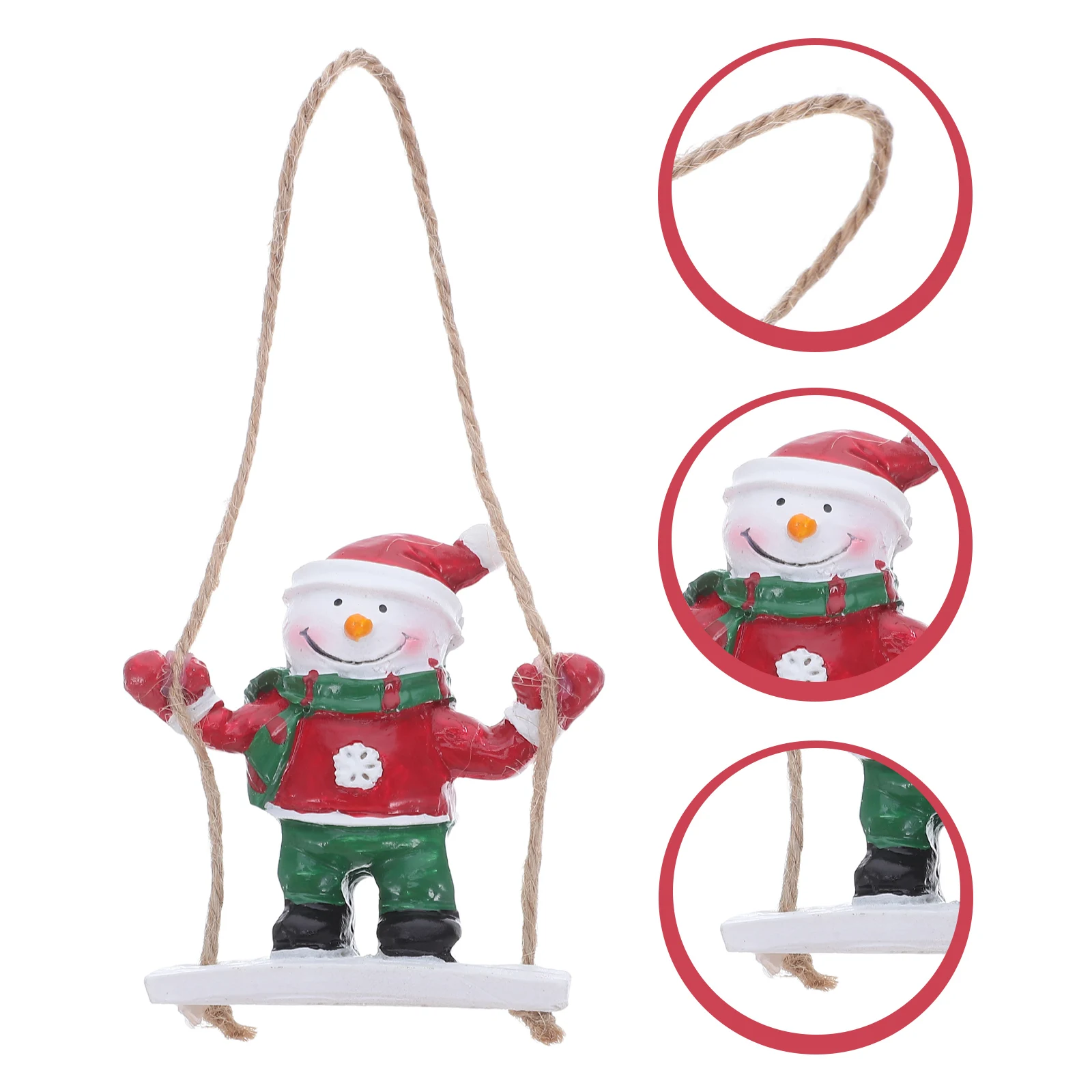 

Creative Resin Christmas Tree Decoration Snowman Swing Ornament Lightweight Festive Holiday For Xmas Party Diy Decorations