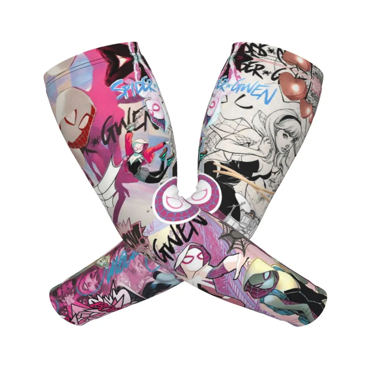 

Ghost Spider Gwen Arm Sleeves Men Women Sun UV Protection Tattoo Cover Up Sports Cooling Cycling