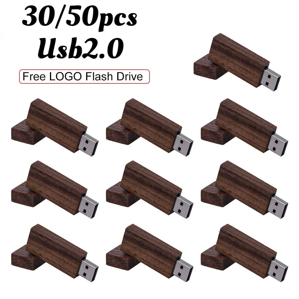 

30/50 шт. деревянный USB-накопитель с логотипом, 4 ГБ, 8 ГБ, 16 ГБ, 32 ГБ, 64 ГБ, умный флэш-накопитель, USB-накопитель, бизнес-подарок для фотосъемки