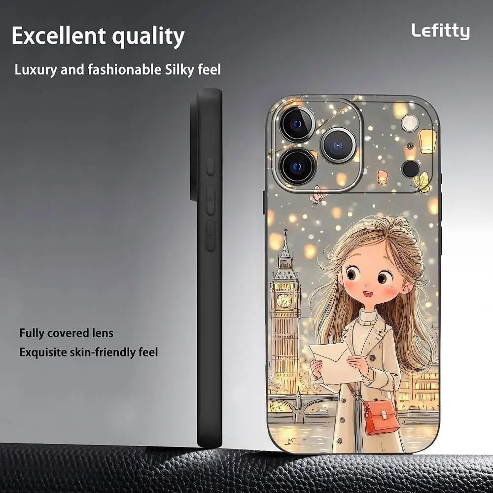 Herfst meisjesachtig hart telefoon case voor iPhone 17 16 15 14 13 Pro Max Plus Mini Frosted Soft Case Funda Shockproof Gevallen