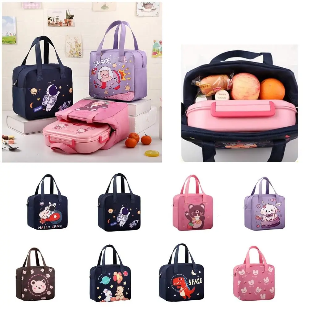 1Pcs Breakfast Organizer Insulated Thermal Bag Storage Bag Cute Lunch Bag Picnic Travel Cartoon Cooler Warm Box Kid Student