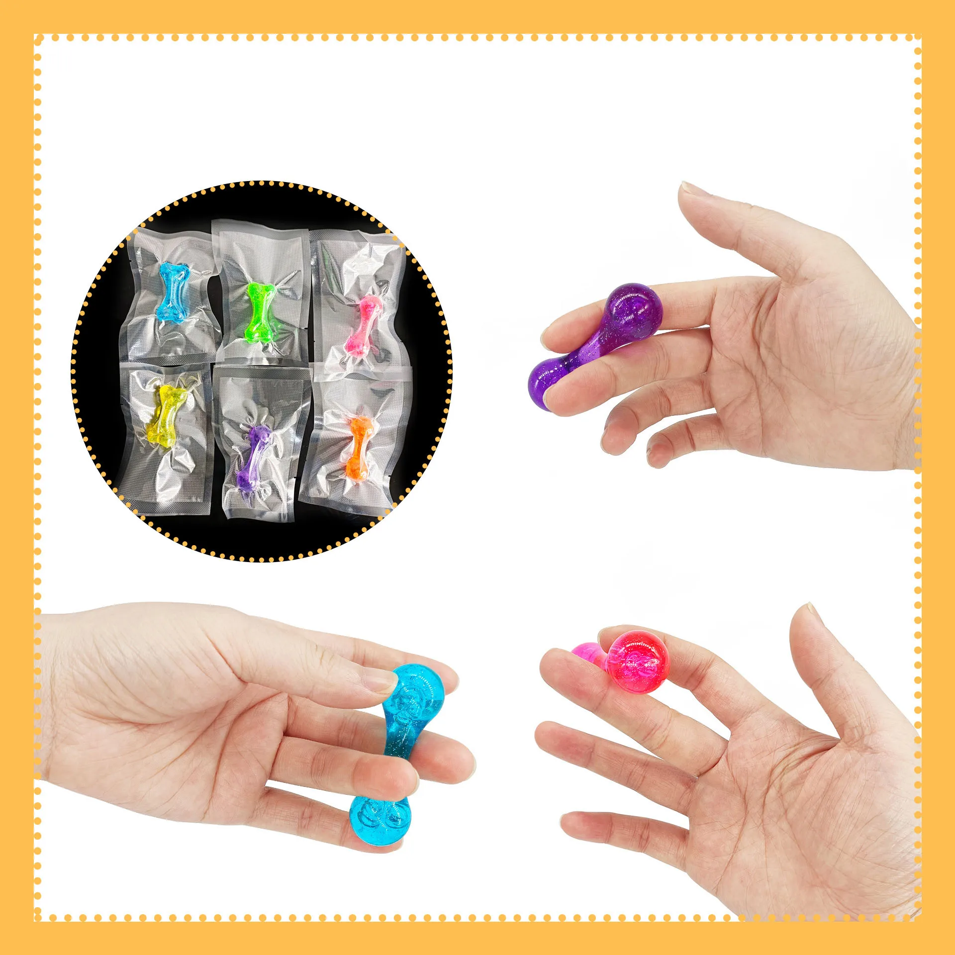 Knucklebone Bone Fingertip Top Mini  Finger Joint Gyro Toy Plastic Dumbbell Knucklebone Finger Limit EDC Anti Stress Autism ADHD