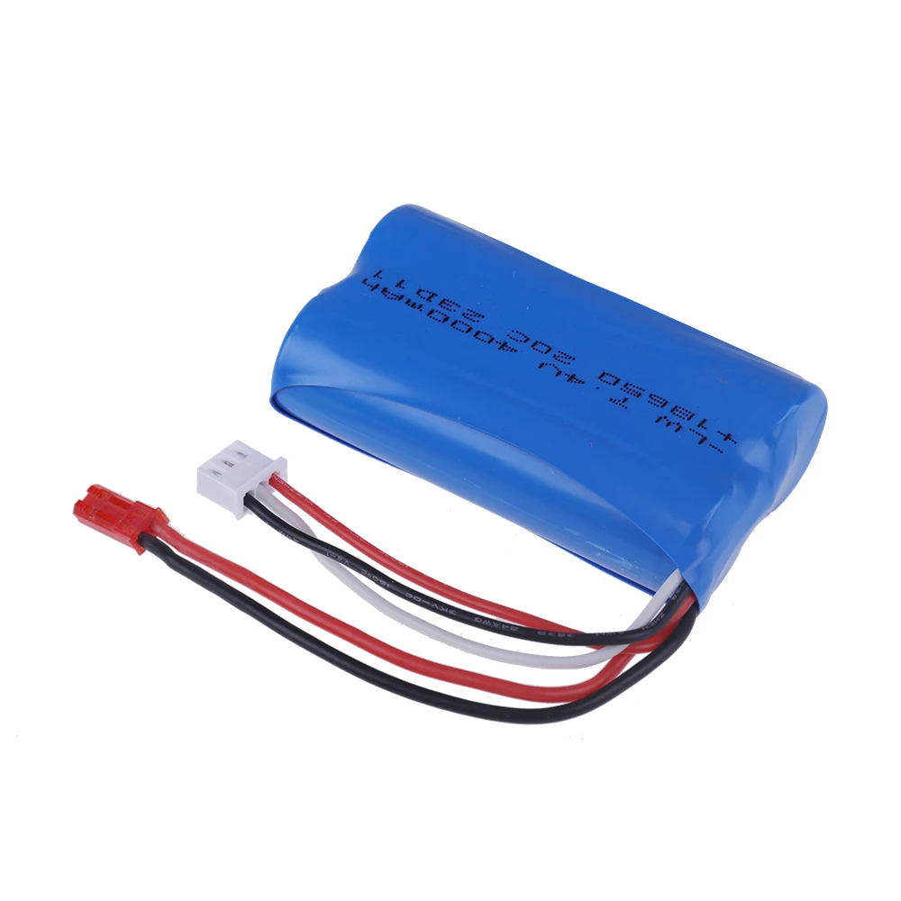 (JST Plug) 7.4V 4000mAh 18650 Li-ion Battery For Remote Control Helicopter Off-road Racing Car Boat Electric Toys Backup Battery