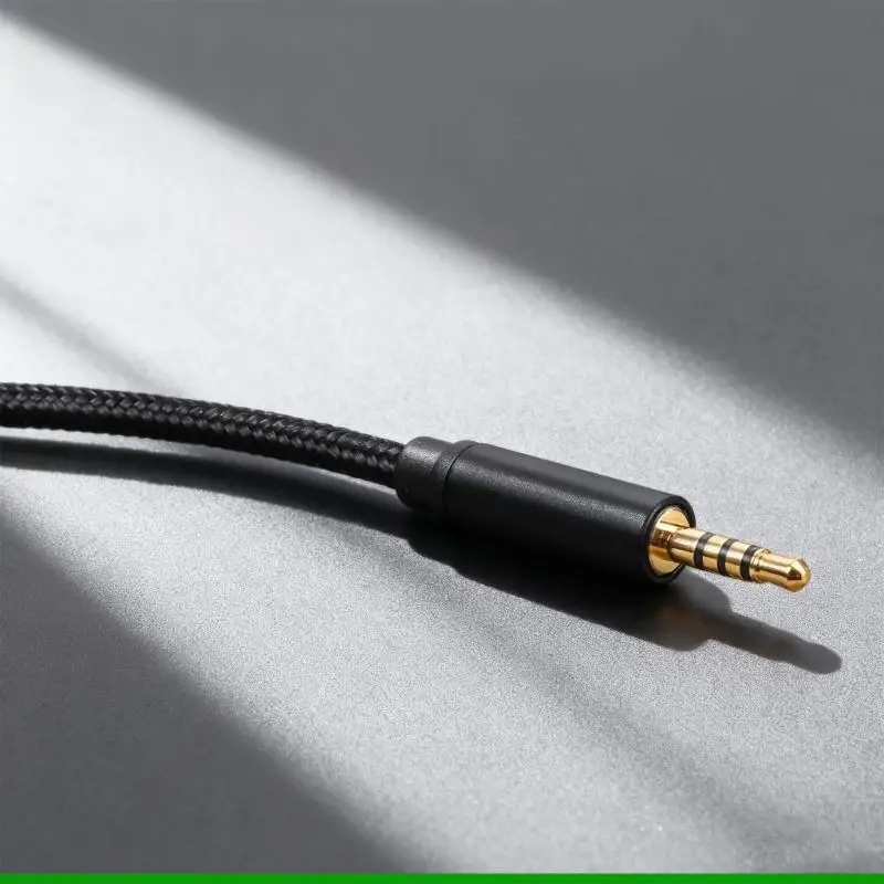 U55C Gold Plate 2.5mm Male to Male Audios Cord 4Pole Connectors Featuring Double Layer Shielding Technology for Headphone