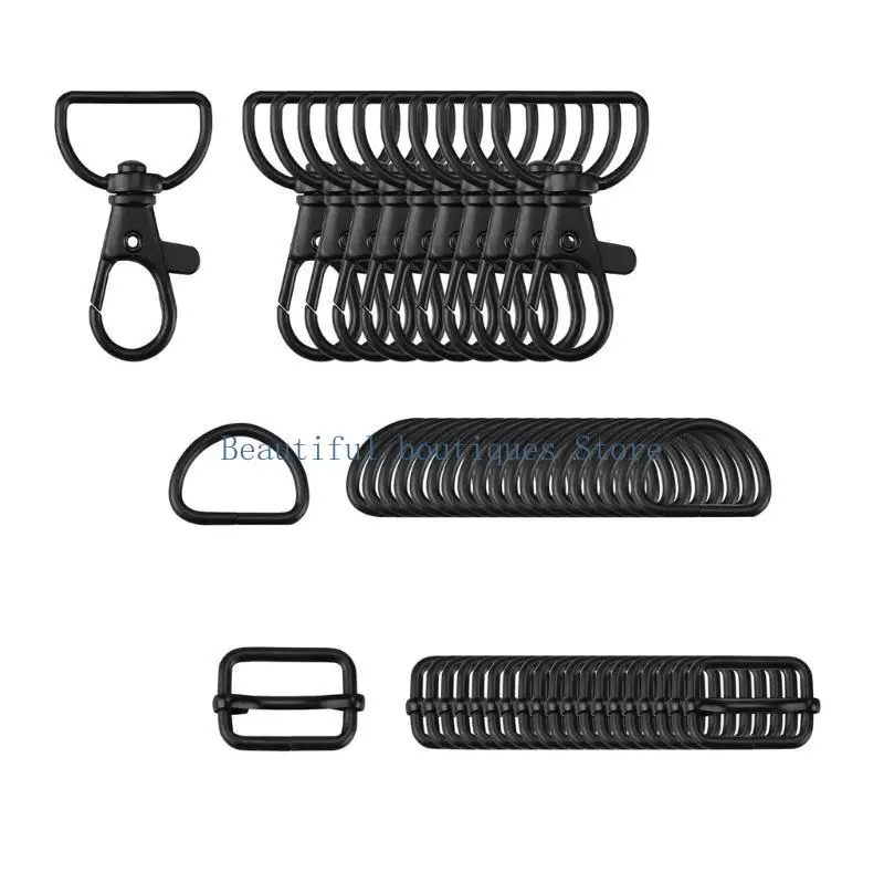 U4LF Sturdy Keychain with Spring Hook and Rope Functional Keychain with Unique Buckles Carabiners Keychain Making Supplies