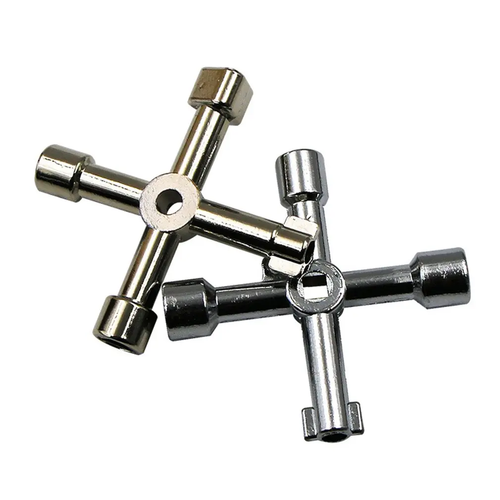 Multifunction 4 Ways Universal Triangle Wrench Key Plumber Keys Triangle For Gas Electric Meter Cabinets Bleed Radiators