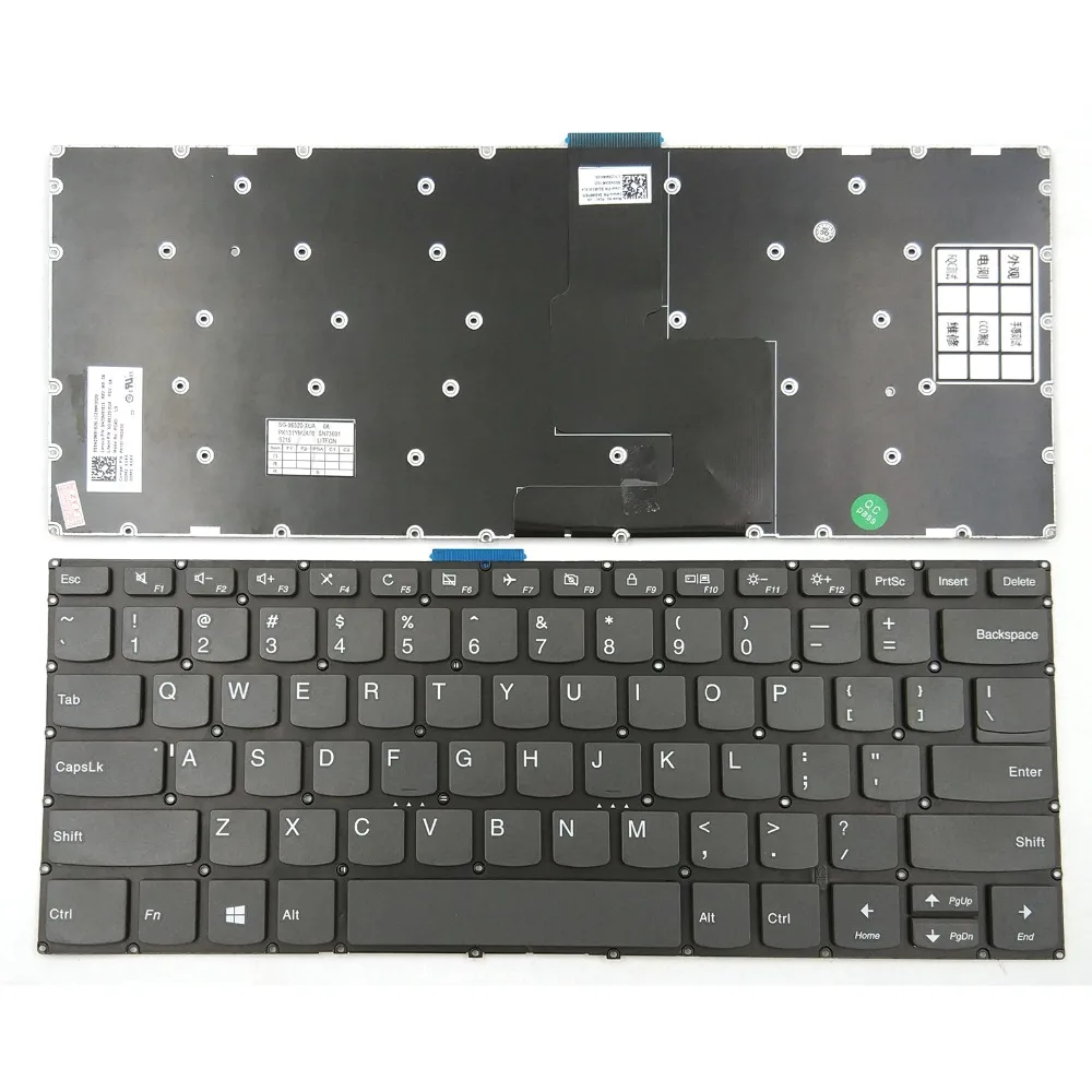 New Laptop Keyboard for Lenovo Yoga 720-15IKB 520-14IKB Type 80X8 81C8 US Black Without Frame