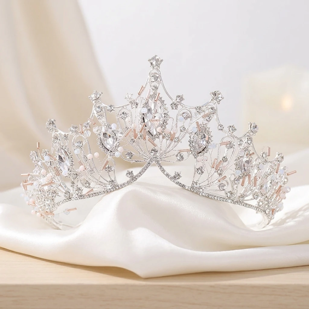 1pc Princess Tiara Dazzling Cr - Women'S Wedding Accessories 评论和价格