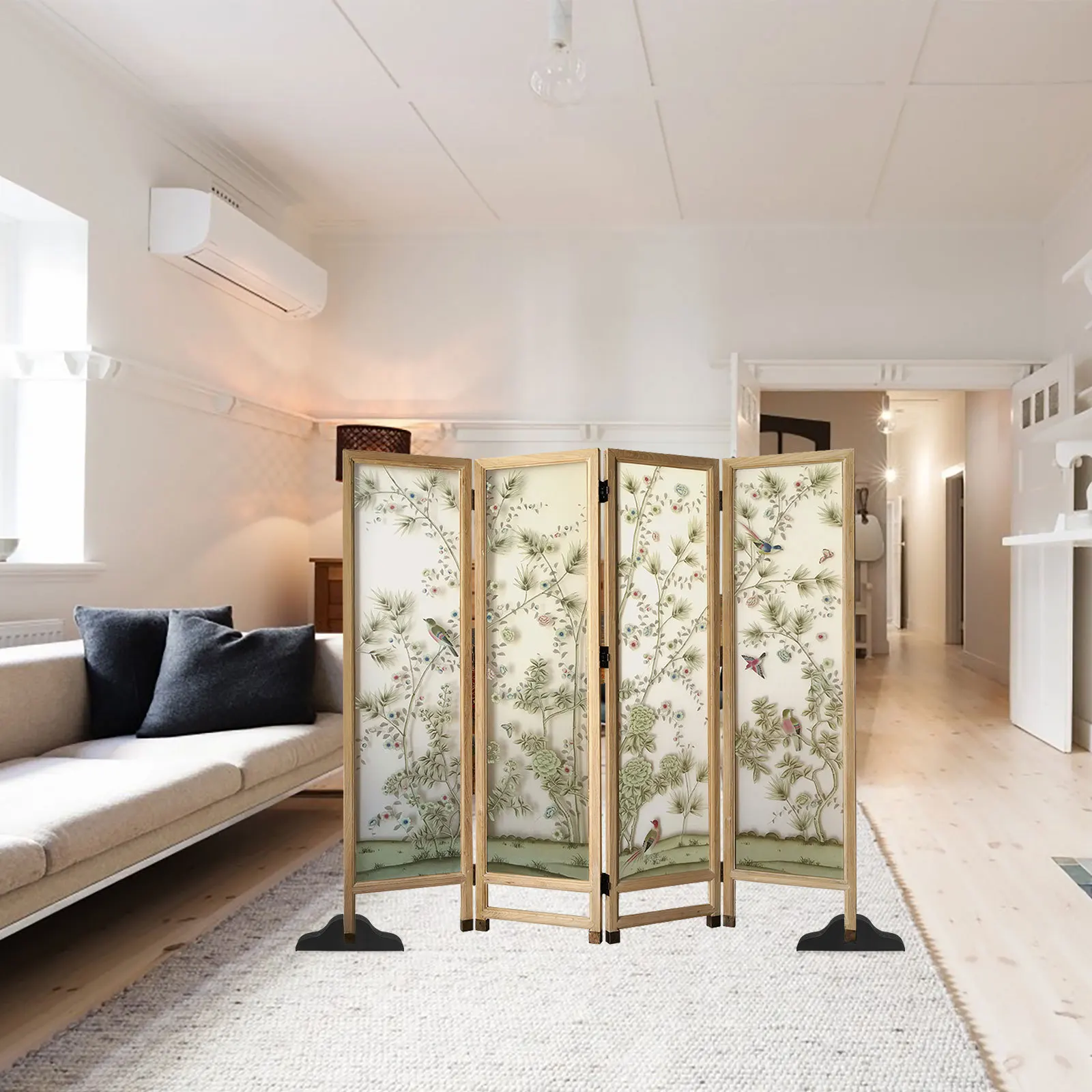 2pcs Room Divider Stand Screen Partition Base Wear-Resistant Folding Support For Home Office Hotel Classroom Library Panel Feet