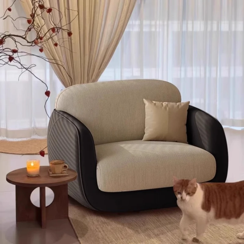 

Arm Living Room Chairs Sofa Office Vanity Designer Lazy Individual Chairs Relax Camping Balcony Wooden Fauteuil Salon Furniture