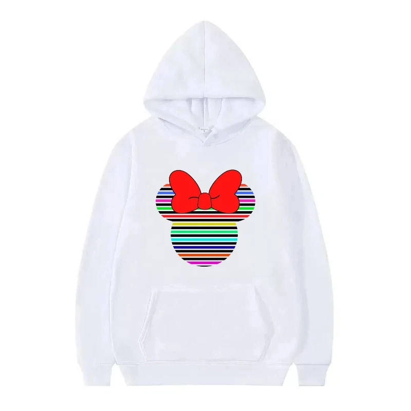 ディズニーミッキーマウスアバターパターンレトロ女性グレー春ルーズトップス服プルオーバーレディース安いY2kパーカースウェットシャツ