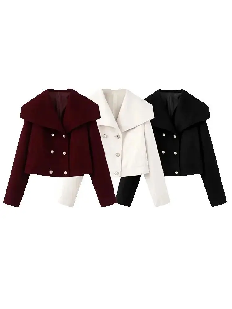 

2025 Women's Jacket Double-Breasted New Outerwear Autumn Winter Coats Woman Coats Long Sleeve Casual Jacket