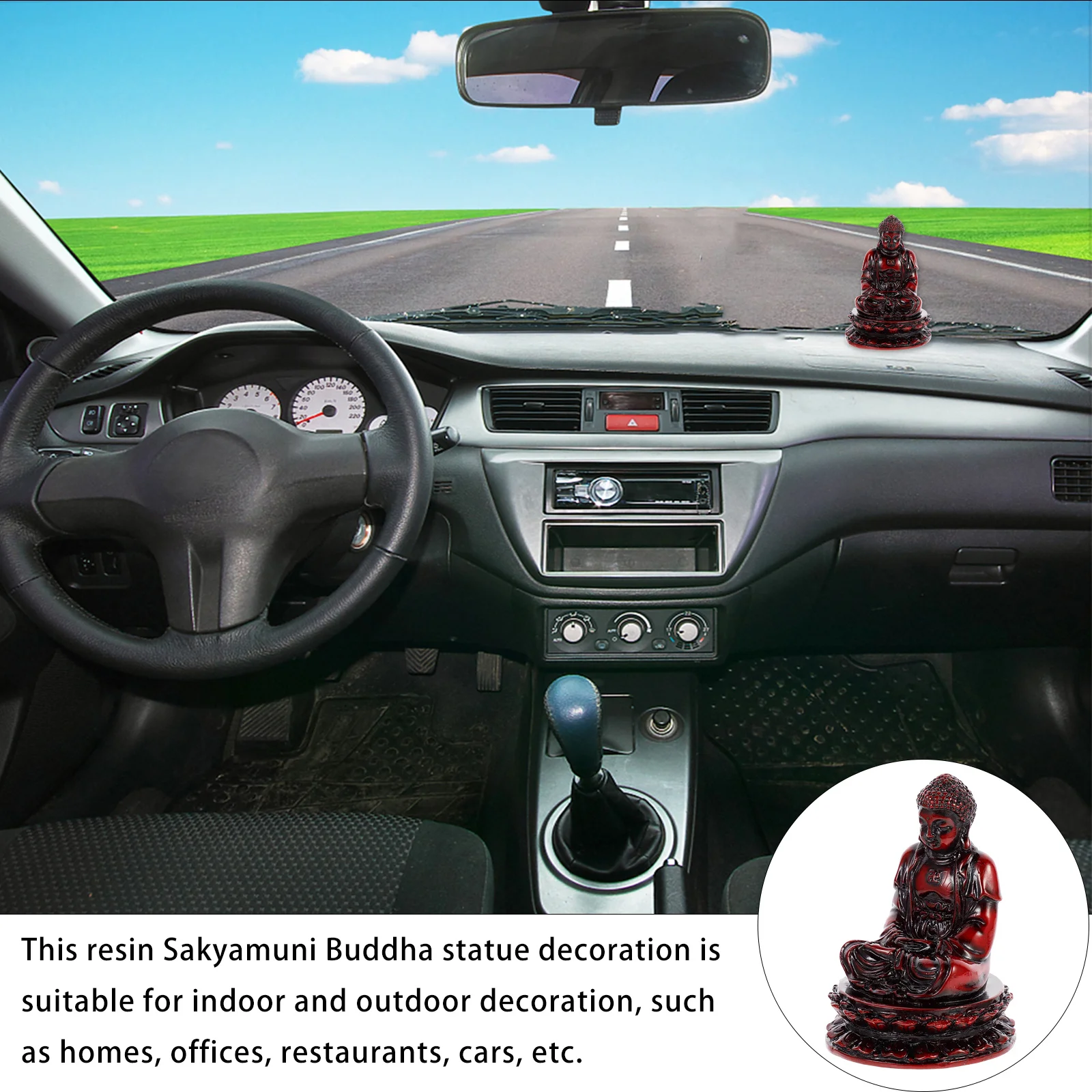 

1Pcs Resin Buddha Ornament Premium Statue Creative Desktop Decoration for Home Office Resin Buddha Statue