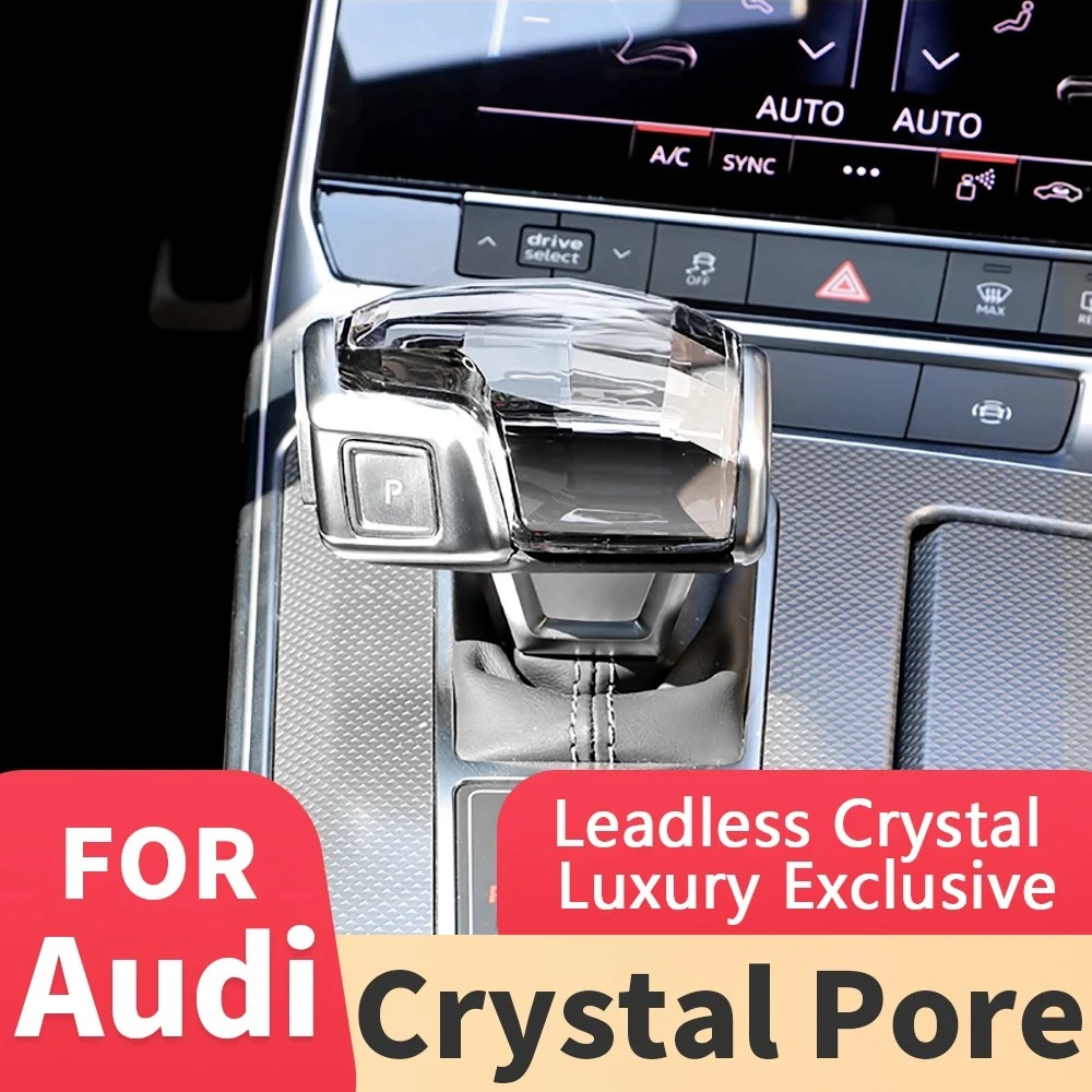 

For Audi A6 A7 A8 Q8 Q7 RS6 RS7 SQ8 C8 2019 2020 2021 2022 2023 Auto Handle Cover Gear Shifter Knob