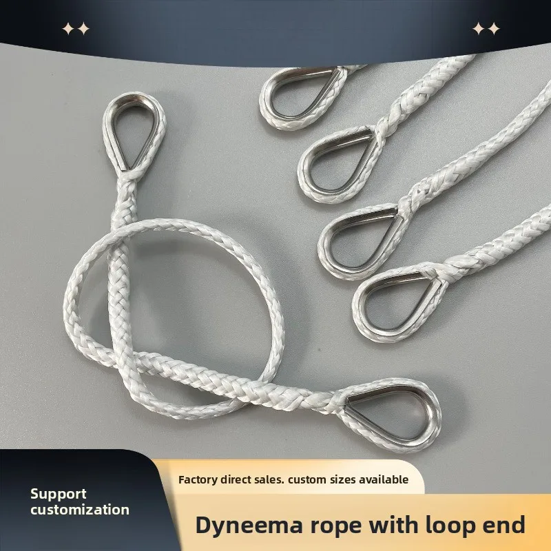 UHMWPE No Knot Loop Rope, Super Strong Tear Resistant Wear Resistant Handmade Fishing Hook Rope