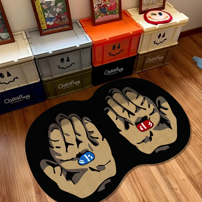 VIKAMA Cartoon-themed Creative Rug: Warm, Non-Slip Living Room Sofa Mat, Bedroom Bedside Rug, Home Furniture Decor