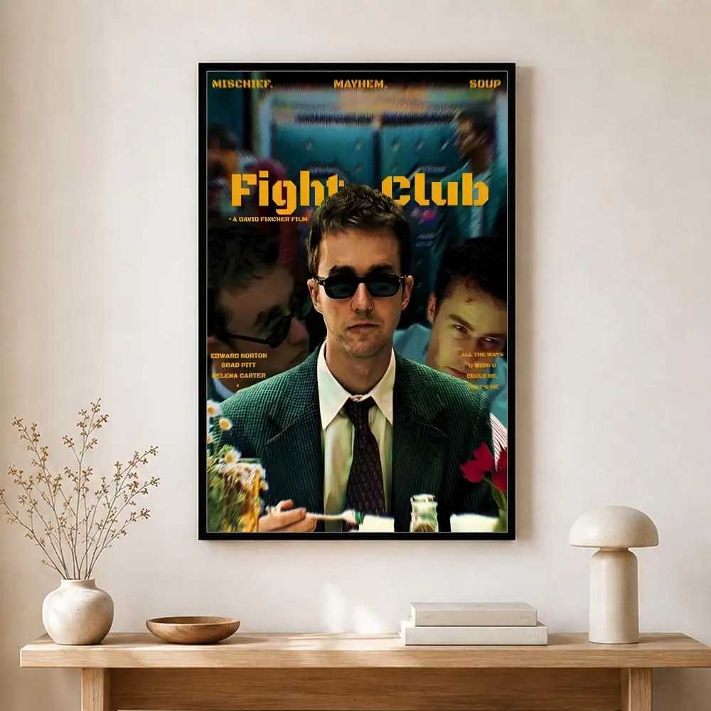Film-Poster „Fight Club“, selbstklebender Kunst-Aufkleber aus wasserfestem Papier, Wanddekoration für Kaffeehaus, Bar, Zimmer – Detail 6