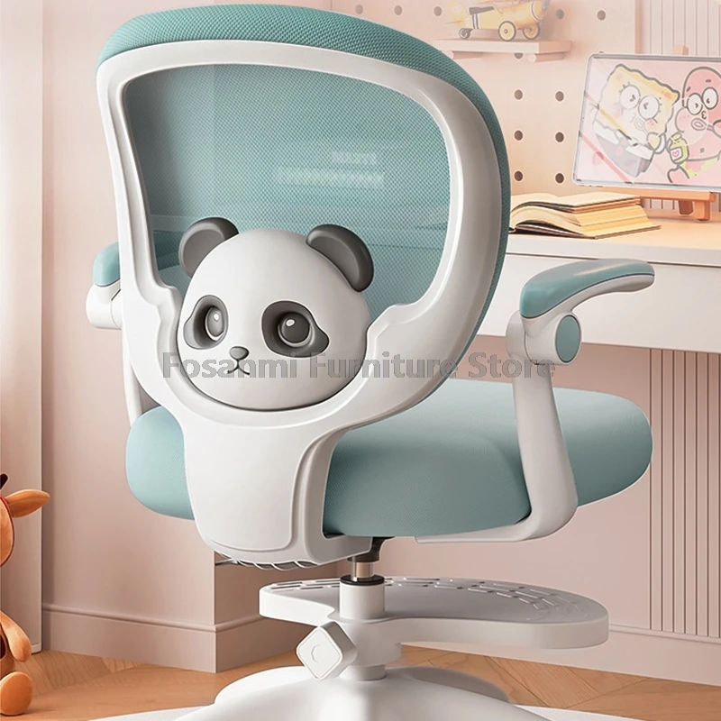 Ergonomic Breathable Mesh Kids Learning Chair for Home Comfortable Height Adjustable Children Study Computer Chair with Armrests