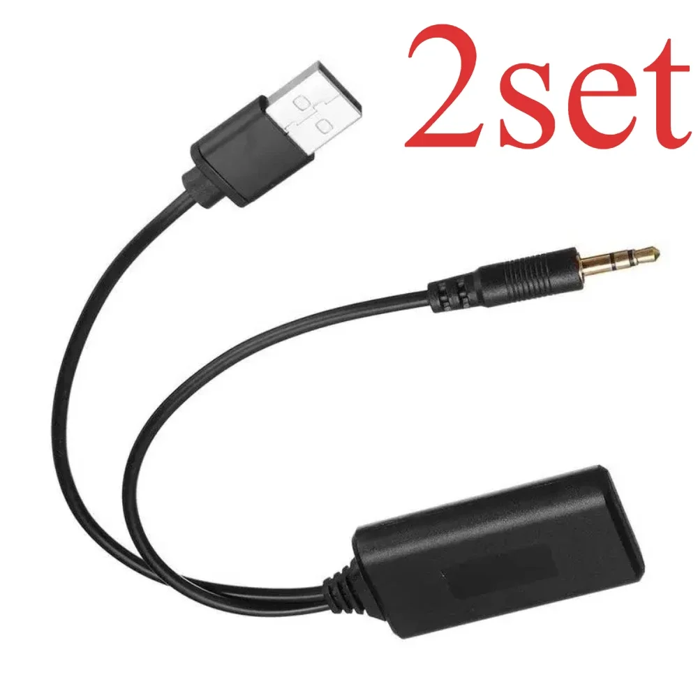 2set for Factory Supply Car Wireless Module Music Adapter Auxiliary Receiver Aux Audio Usb 3.5Mm Socket for E90 E91 E92 E93