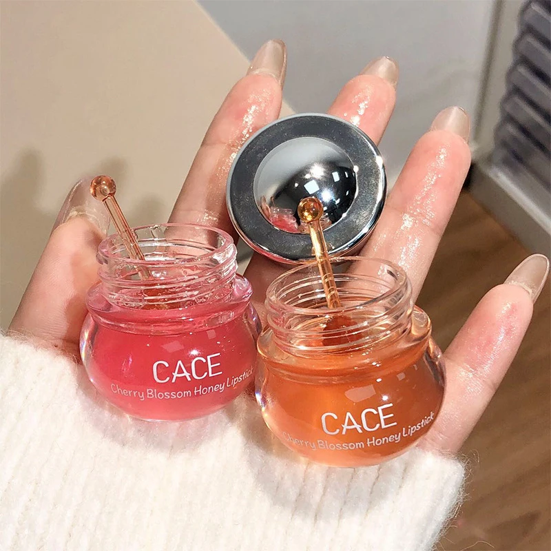 Lip Balm Cherry Blossom Honey Hydrating Plumping Glossy Non Sticky Moisturizing Water Rich Lip Care For Women Daily Makeup