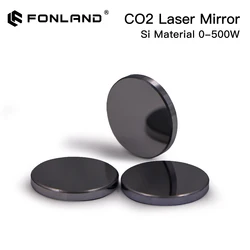 Co2 Laser Si Reflective Mirrors Lens 500W Refiectivity 99.6% Black-Coating Reflector Lens for CO2 Laser Engraver Machine