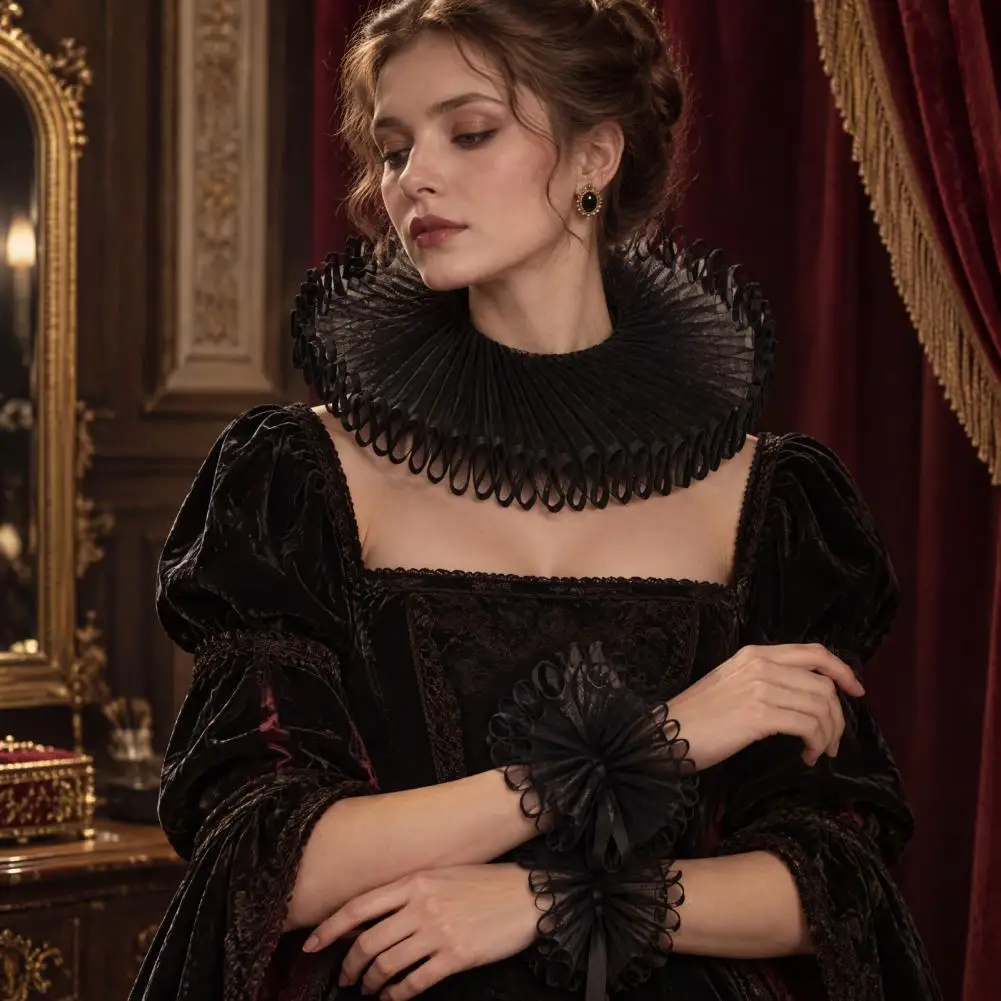 abito-vintage-per-spettacoli-teatrali-set-con-colletto-vintage-colletto-finto-in-pizzo-collo-plissettato-regolabile-per-halloween-per-costumi