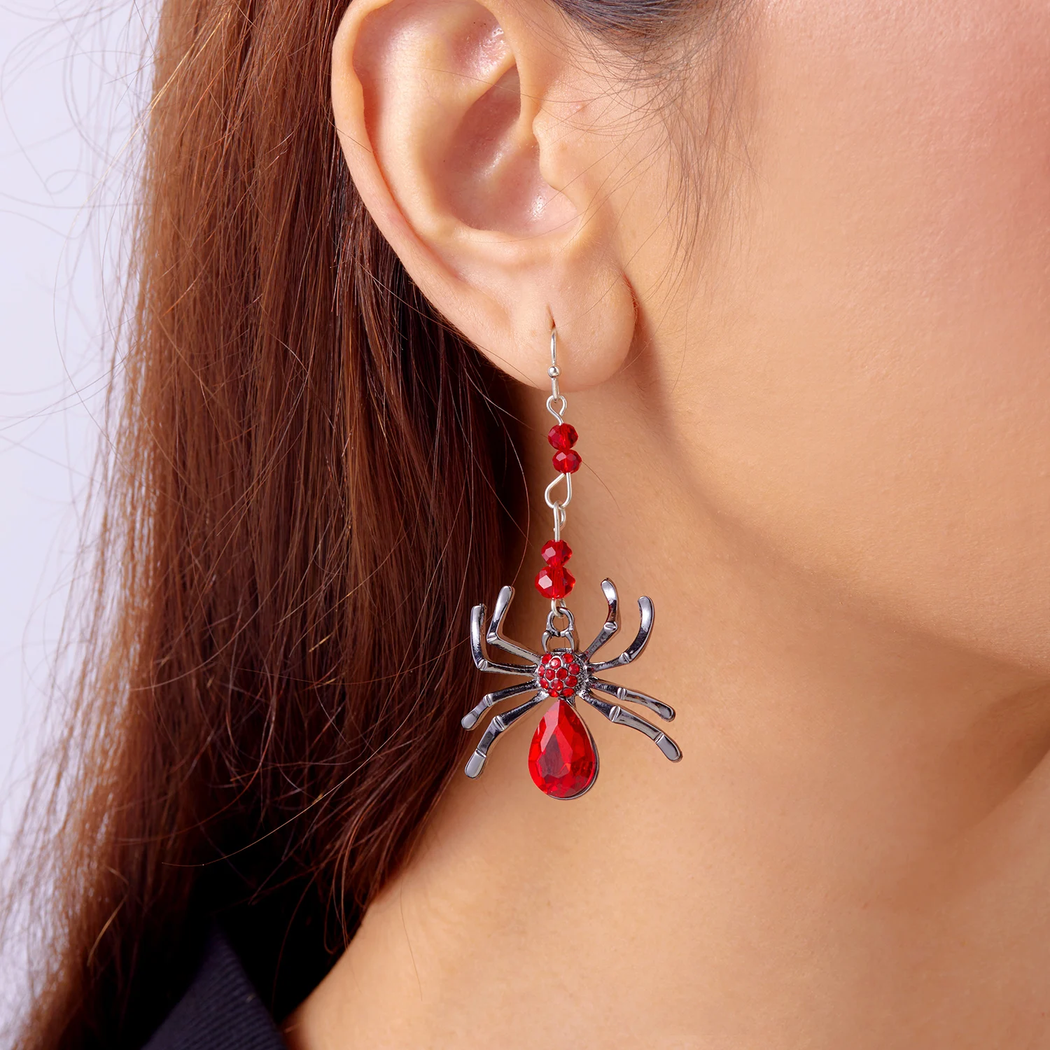 Trendige Halloween Lustige Kürbis-Ohrhänger für Frauen Asymmetrische Totenkopf-Skelett-Ohrhänger Party-Schmuck Geschenke 2025 – Detail 24