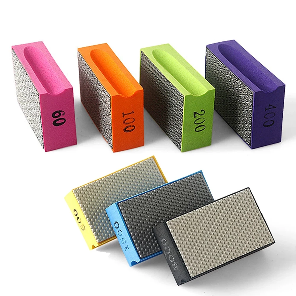 Foam Backing Pads Diamond Polishing Pads 7pcs Set Curved Foam Back Detailed Polishing Diamond Grit Flawless Finish