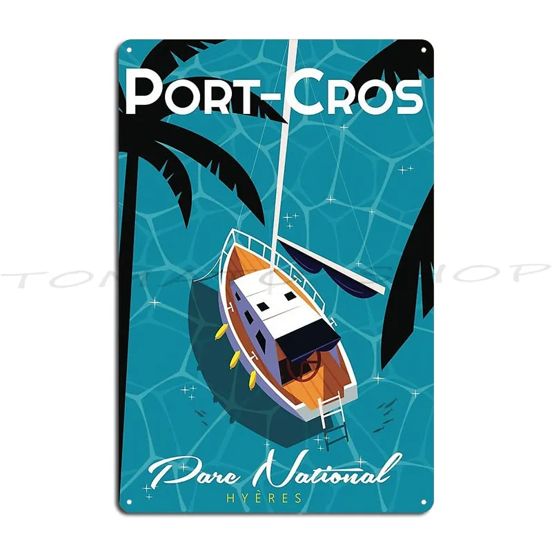 Yacht St Tropez  Antibes Port Cros Metal Plaque Plaques Pub Garage Garage Plaques Customize  Tin Sign Poster
