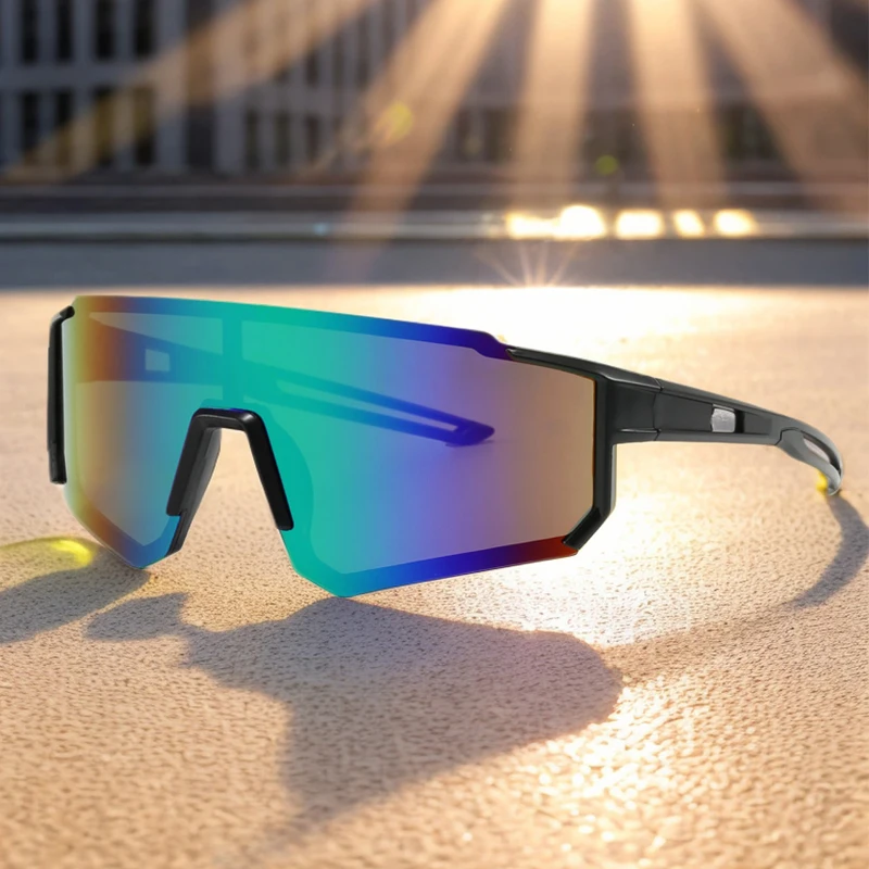 Gafas de sol cuadradas con montura grande para motocicleta, 2 uds., moda para exteriores, lentes multicolores para mujer, gafas de sol de estilo Simple UV400