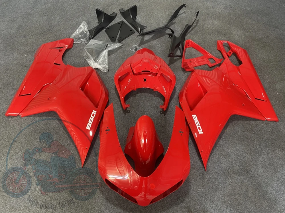 Kit Carene Complete Nuove in ABS di Alta Qualità per Ducati PANIGALE 848 1098 1198 1098S 1198S Set Carrozzeria Personalizzato Rosso Lucido