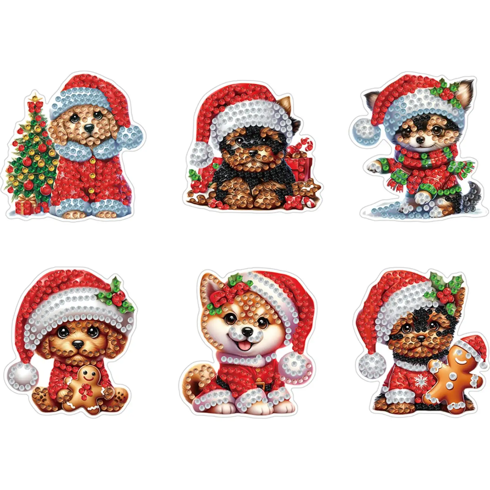 

Набор из 6 плоских 2D-магнитов на холодильник с алмазной мозаикой для декора дома, особой формы, с кристаллами, для самостоятельного изготовления