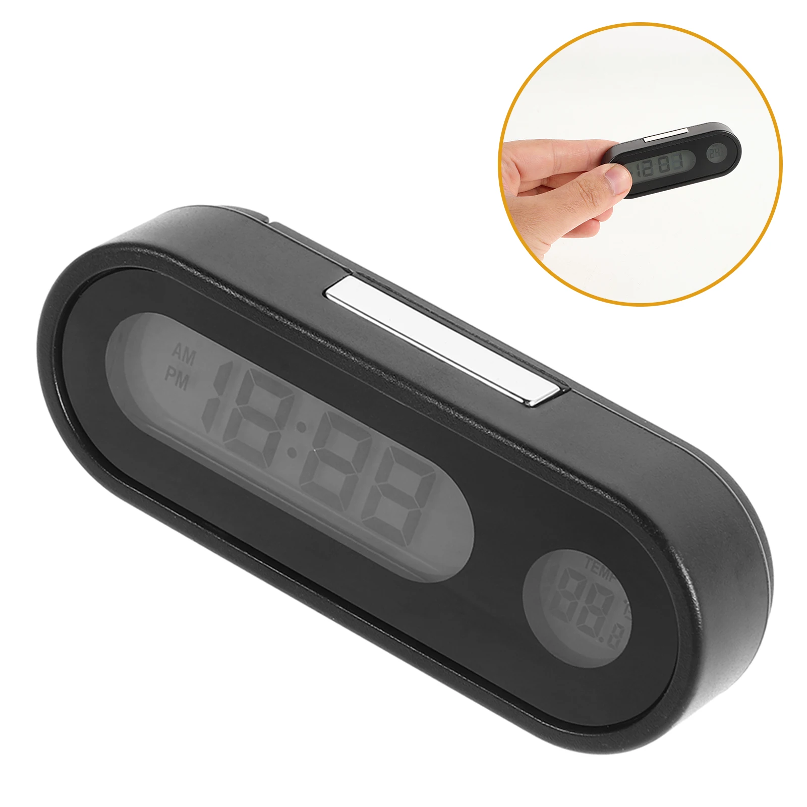 

Clock Mini Electronic Temperature Display Small Digital Clock with Backlight for Car Dashboard Auto