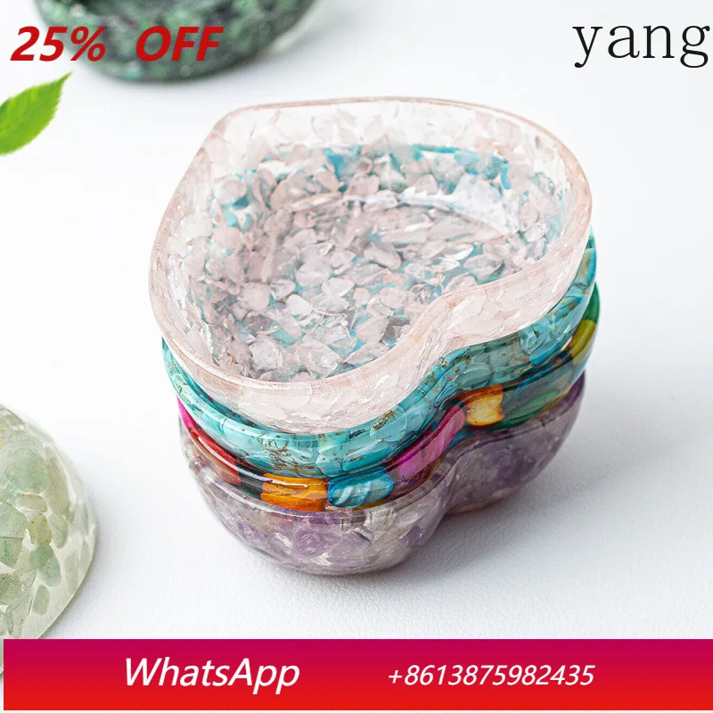 

CX natural crystal filled degaussing bowl light luxury home cornucopia handicraft ornament