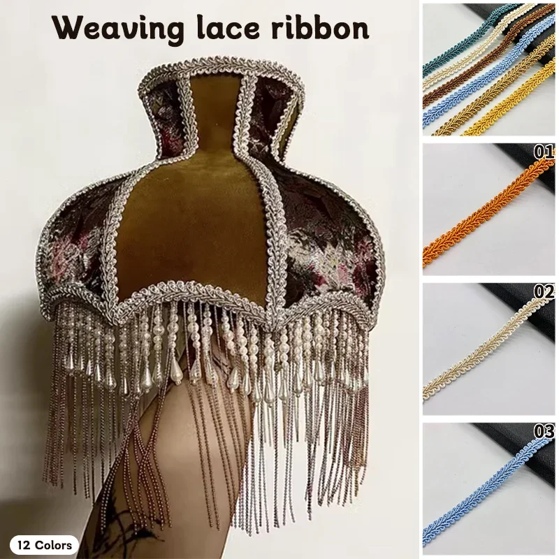 

11.5M Tassel Fringe Edge 1.3Cm Wide Lace Edge Ribbon Sewing Beads for Sewing Curtains Sofa Home Soft Decoration DIY Accessories
