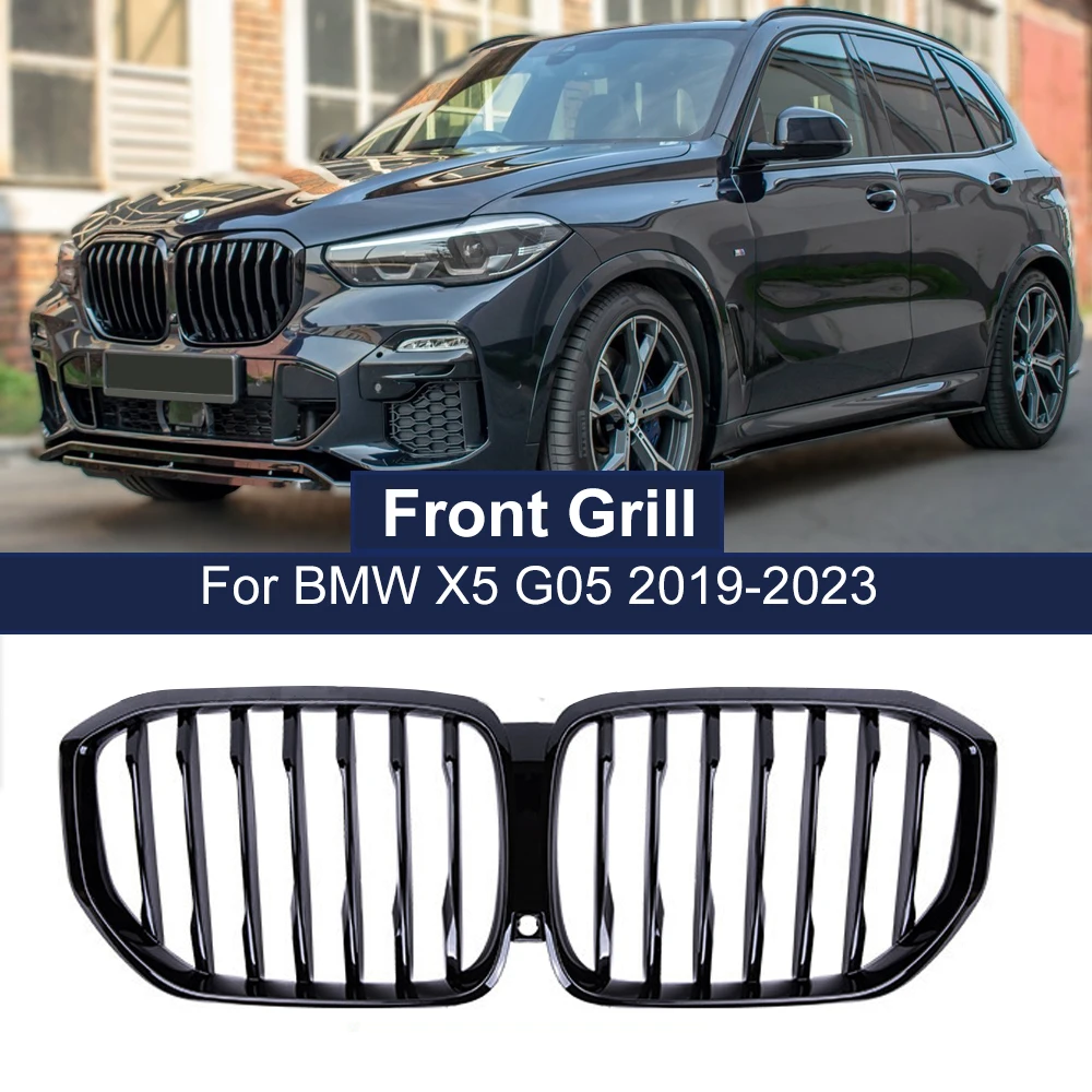 

Replacement Front Radiator Grille Hood ABS Racing Grill for BMW X5 Series G05 18-20 1-slat Gloss Black Front Grill Car Styling