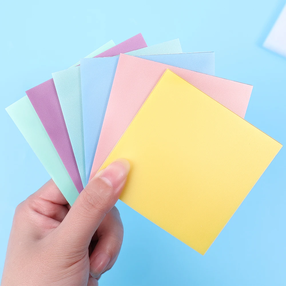 Imagem -02 - Transparente Sticky Note Pads Posted it Notepads Posits Material de Escritório Material Escolar 3x3 Polegadas 50 Pads Per Pack