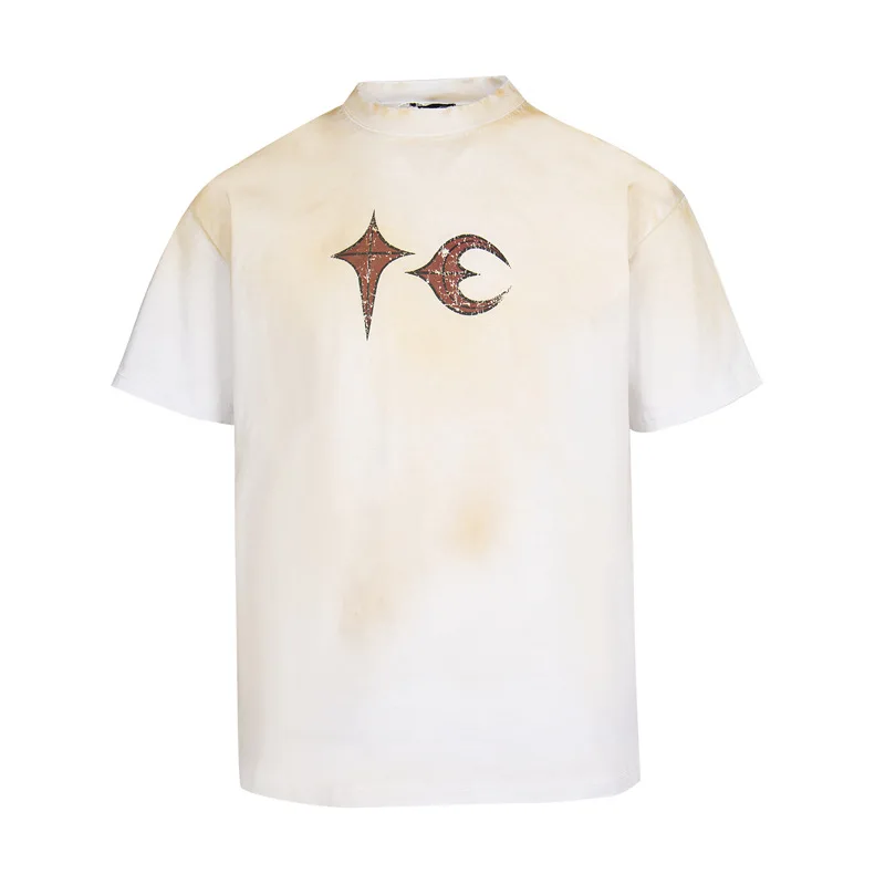 

Thug Club 2026 New Street Hip-Hop Style Spray-Painted Distressed Wash Print Oversized Unisex T-Shirt