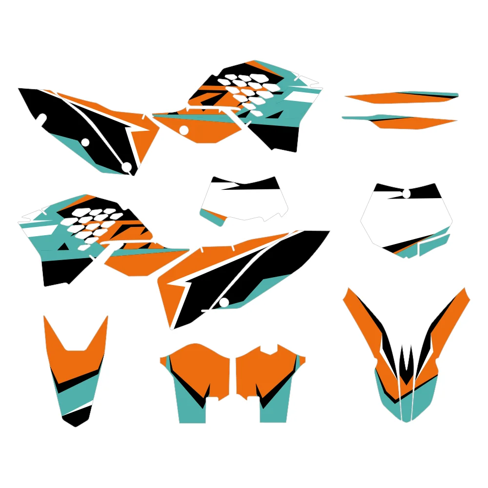 Off-Road Motorcycle Decals for KTM EXC 2008-2011 Models Waterproof and UV-Resistant