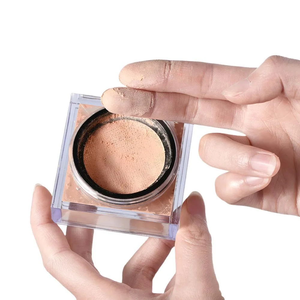 Portable Lock in Makeup Setting Powder Lightweight Silky Texture Matte Loose Powder Waterproof Smooth Face Loose Baking Freckles