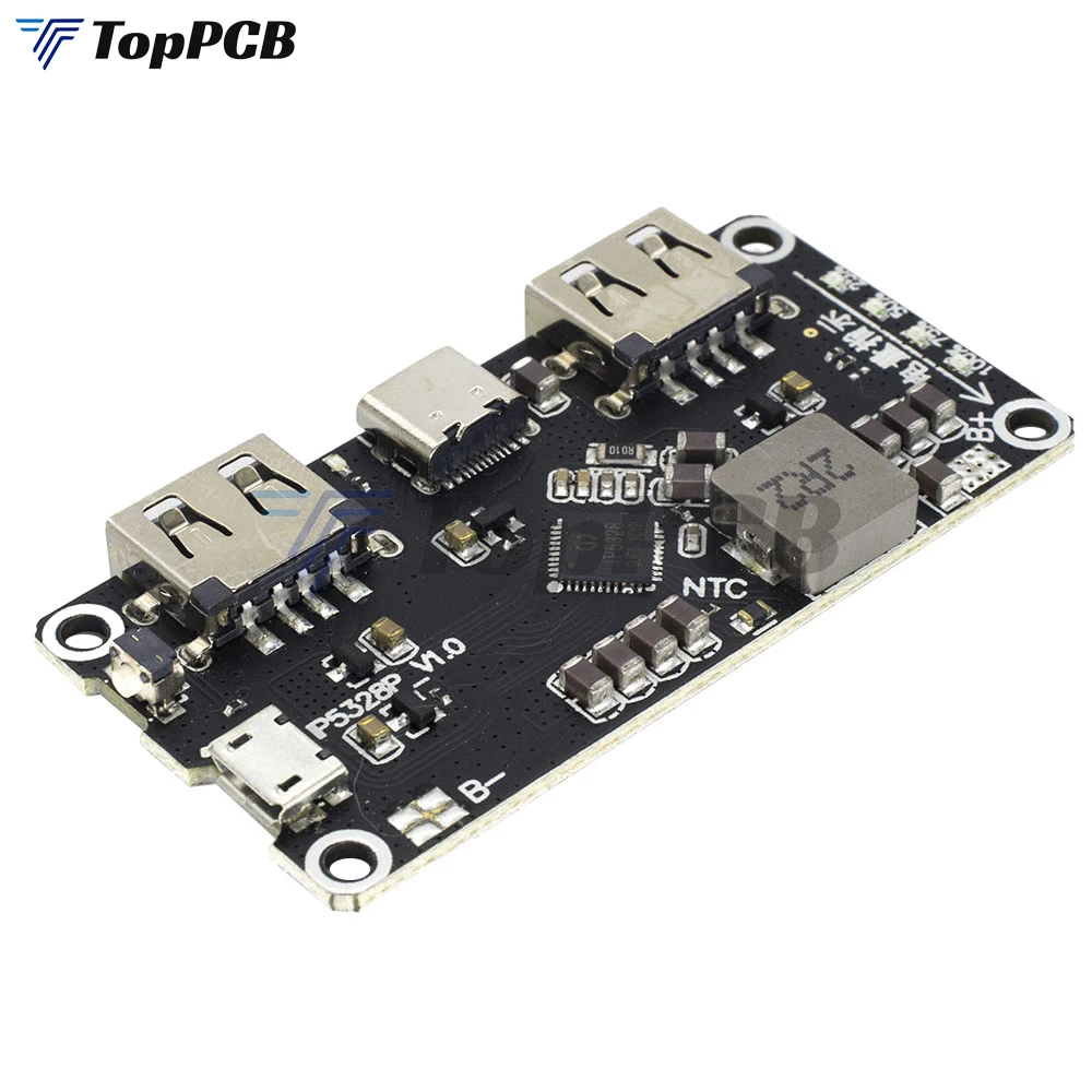 IP5328P USB Type-C Bidirectional Fast Quick Charging Module DC-DC Step Up Boost Converter 3.7V to 5V 9V 12V for Power Bank DIY