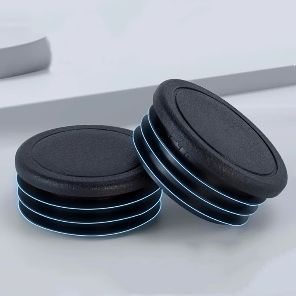 1-20Pcs Round PP Plastic Black Punched End Cap Furniture Leg Tube Insertion Plug 42mm-140mm Furniture Accessories