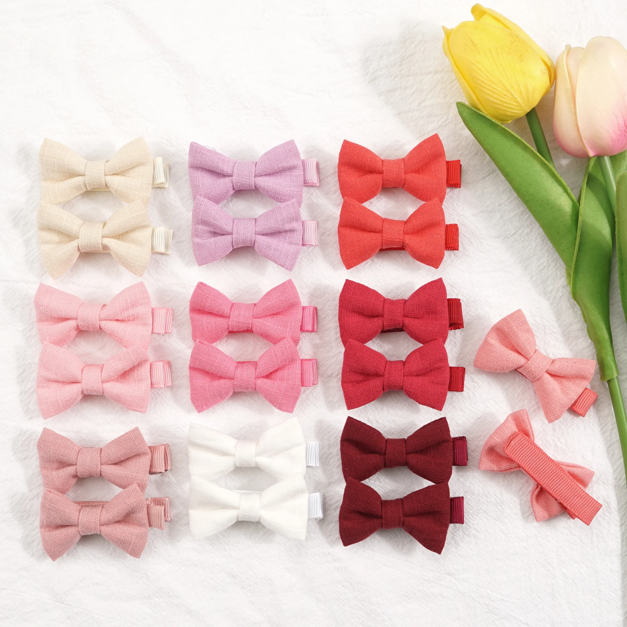 10/20 Pcs Boutique Tiny Baby Bows Cotton 2\