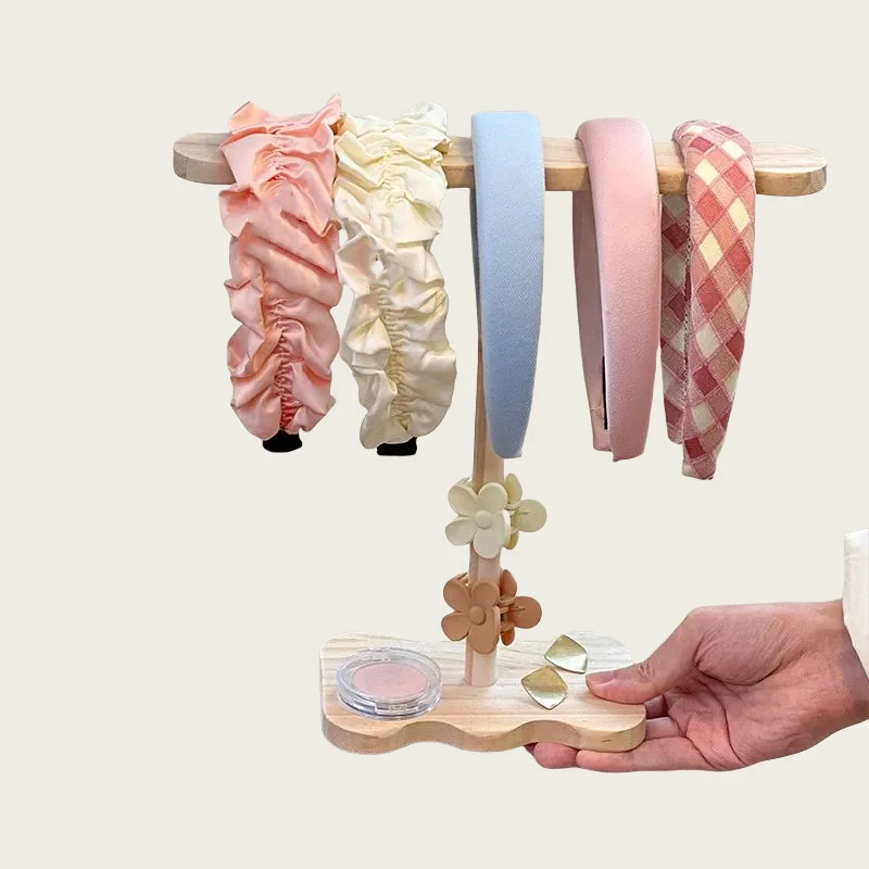 رف عرض الأساور الخشبي، حبل الرأس، رباط الشعر، شماعة المجوهرات، دعائم عرض الأساور، رف كشك الحي  #4