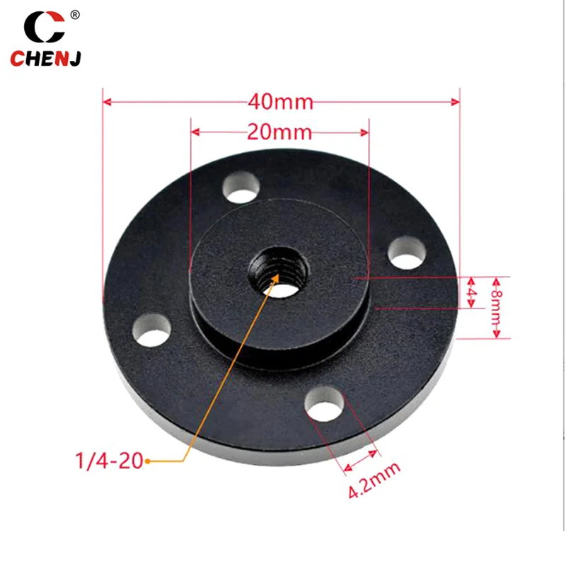 1 Stuks Flitsschoen Mount Metalen 1/4 Inch Schroefdraad Moer Adapter Statief Beugel Camera 'S Flitser Fotografie Accessoires