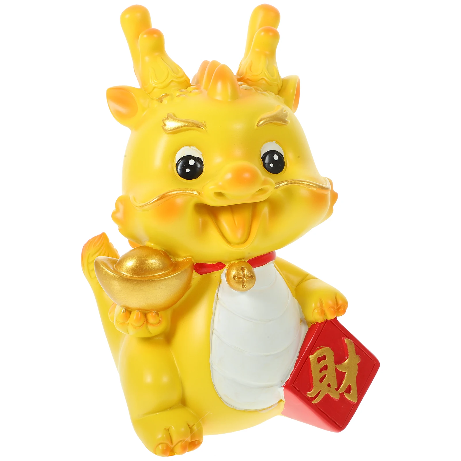 

Dragon Piggy Bank Resin Money Jar Unique Chinese Zodiac Design for Home Office Decor Desktop Coin Storage New Year Gift