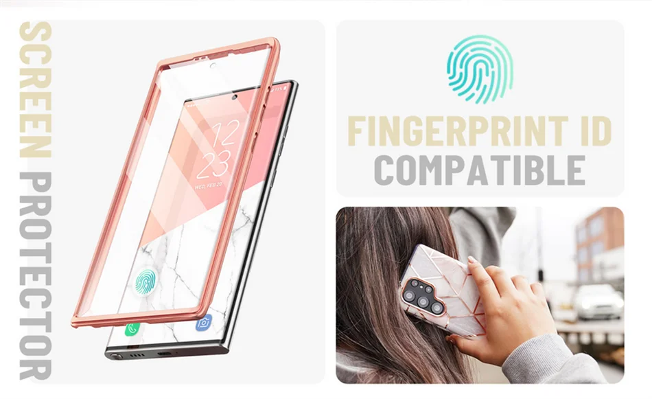 For Samsung Galaxy S23 Ultra Case 6.8“ (2023 Release) I-BLASON Cosmo Slim Stylish Protective Case with Built-in Screen Protector