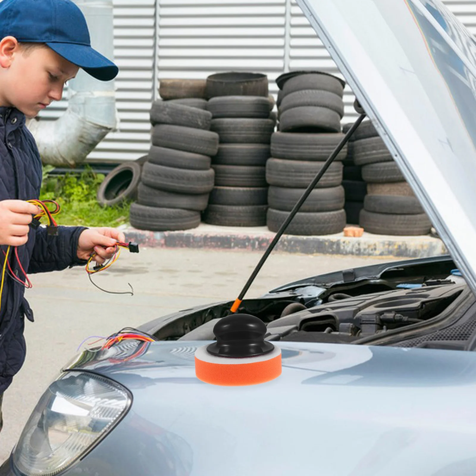 

1Set Manual Waxing Polishing Pads and Handle Kit for Car Buffing Application Professional DIY Auto Care Tool Set
