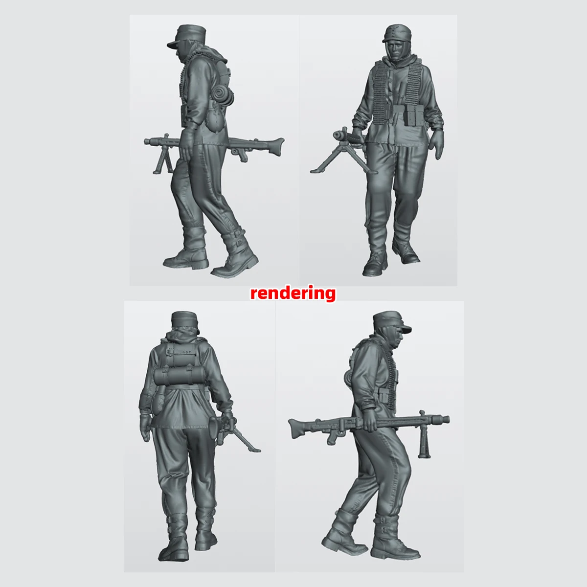 1/35 1/48 1/72 Maßstab Modellbausatz 3D Harz Miniatur-Soldatenfiguren Deutsche Ostfront-Soldaten Unbemalt Unmontiert Diorama – Detail 8